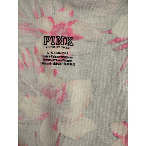 Victoria's Secret PINK Hawaiian Floral Purple Black Cropped Wrap Top Size Large - Picture 5 of 8